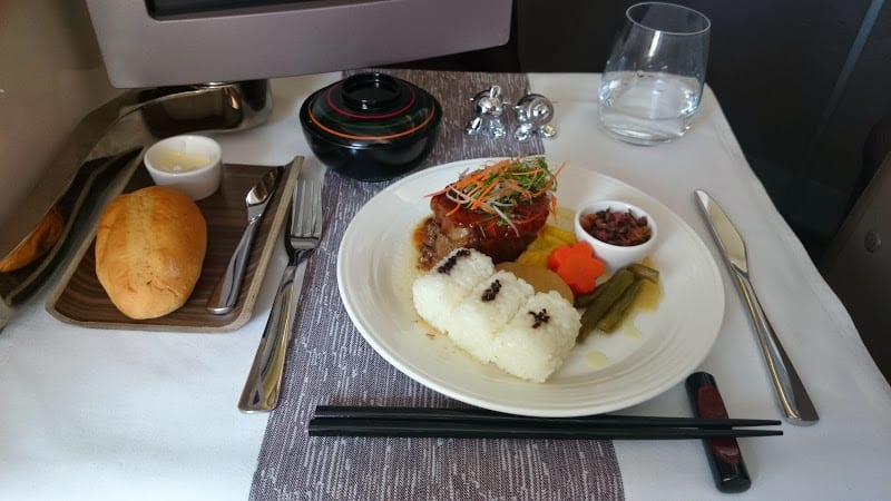 VS J japanese meal - First Class & Business Class flight reviews