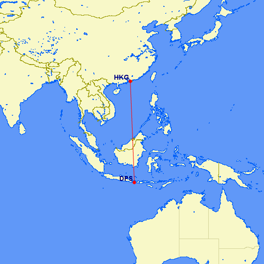 hkg dps - REVIEW - Cathay Pacific : Business Class - Hong Kong to Bali (B747)