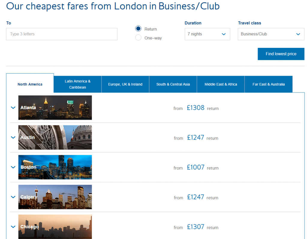 2016 11 24 07 31 16 Find our cheapest fares British Airways 1024x799 - £2016 for 2 Business class return flights (annual BA sale)