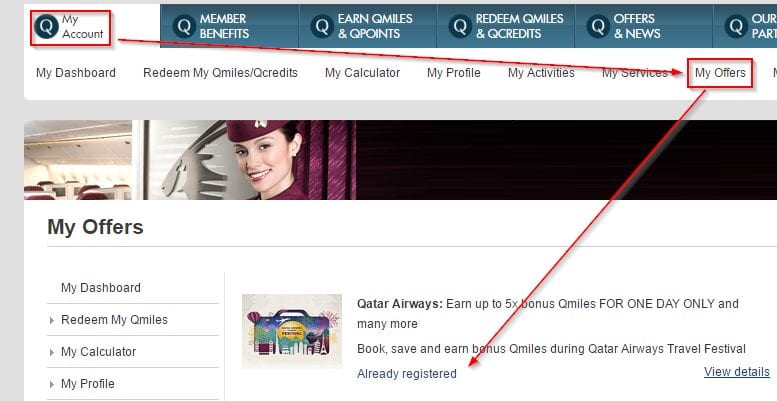 2017 01 09 14 24 52 Qatar Airways Qatar   Worlds 5 star airline My Offers Page - Qatar Sale : Bangkok or Jakarta in business for around £900 (roundtrip)