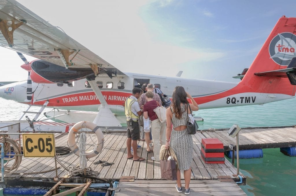 Seaplane arrival Conrad Rangali 2016 2 1024x680 - What's the best hotel in the Maldives?