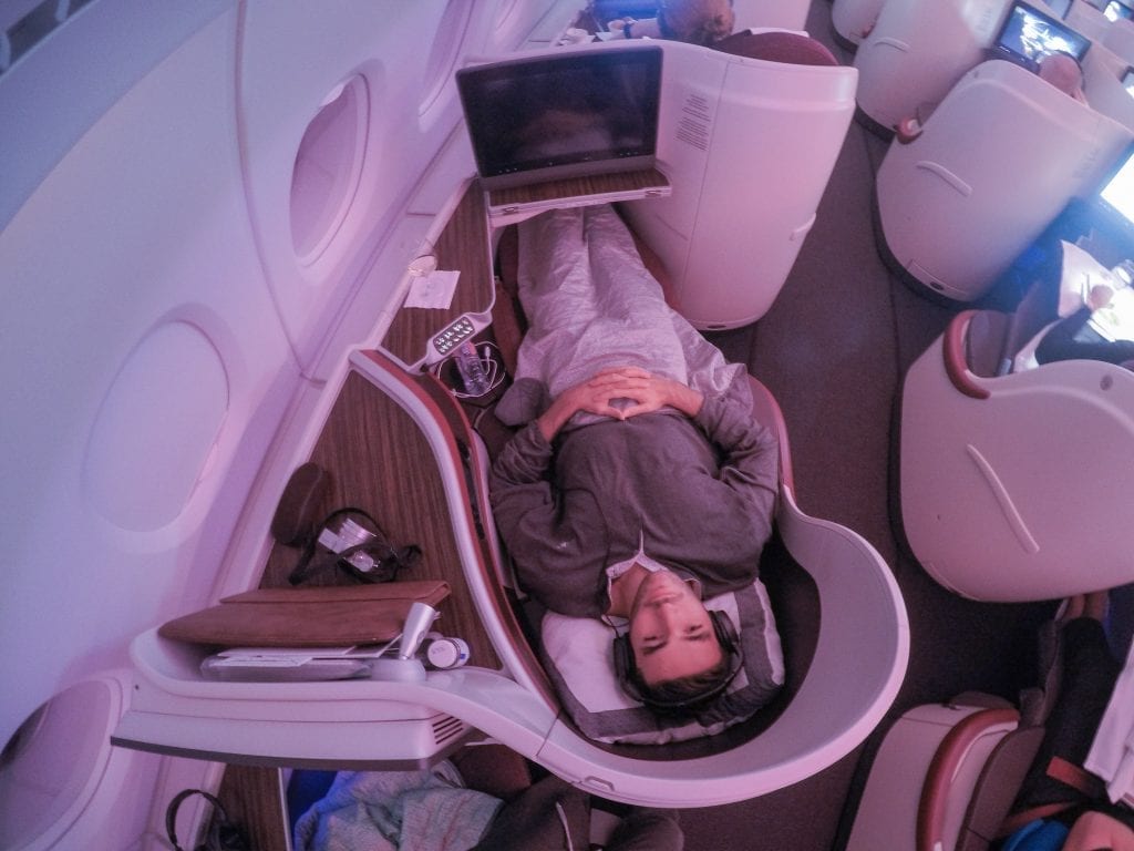 QRJ DOH SYD 21 1024x768 - REVIEW - Qatar Airways : Business Class - A350 - Tokyo (HND) to Doha (DOH)