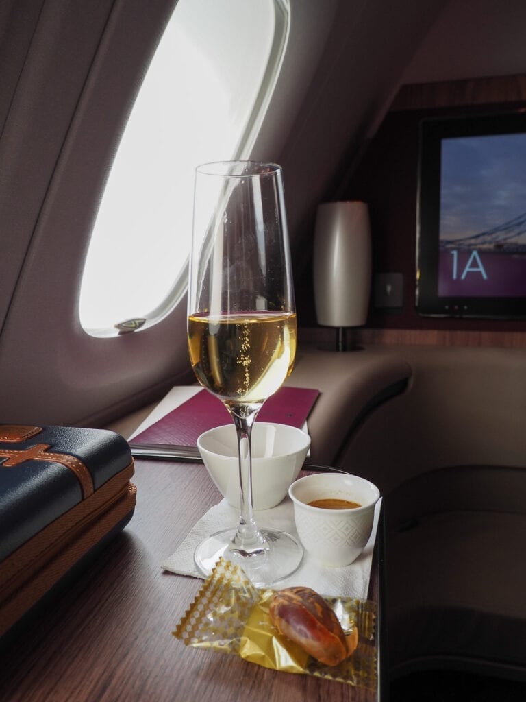 QR F A380 LHR 6 768x1024 - REVIEW - Qatar Airways : First Class - A380 - Doha (DOH) to London (LHR)