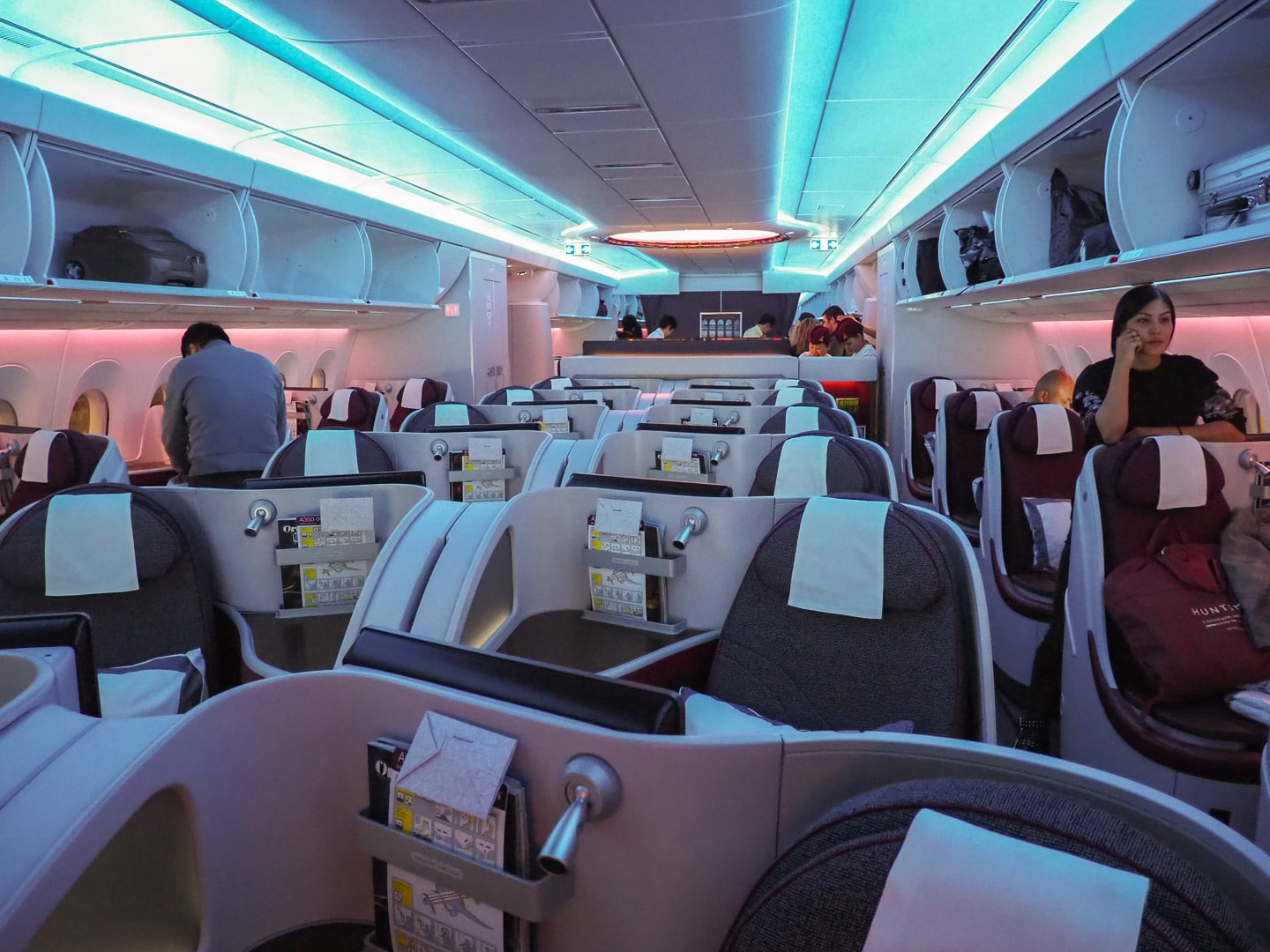 Review Qatar Airways Business Class A350 Tokyo Hnd To Doha