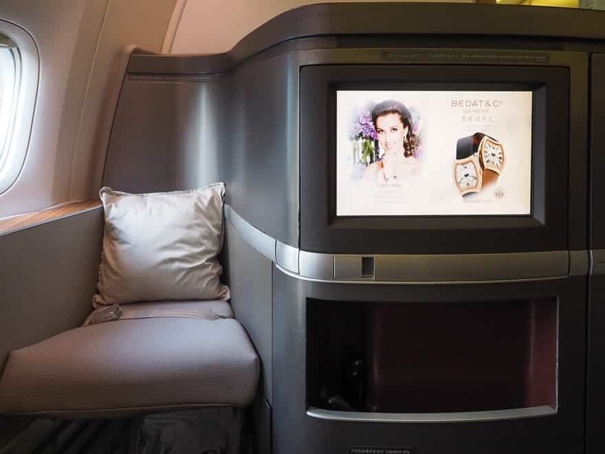 CX F MXP 8 - REVIEW - Cathay Pacific : First Class - B777 - Milan (MXP) to Hong Kong (HKG)