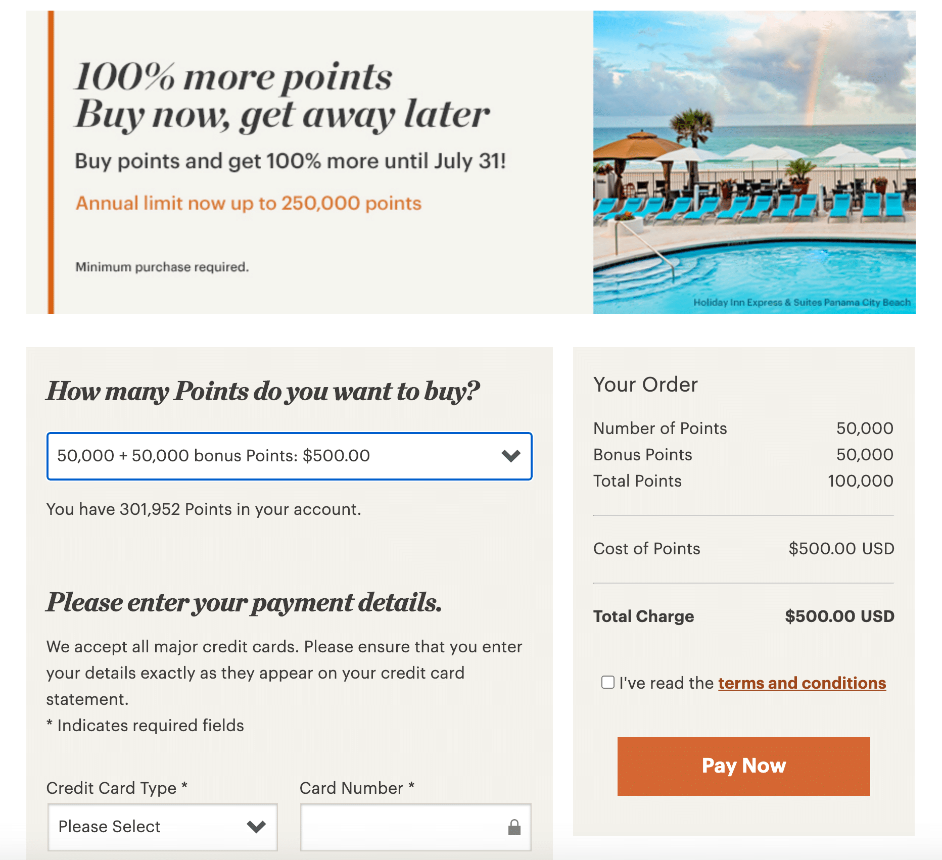 ihg points buy 0.5c 100pct - AMAZING DEAL - $600 a night water villa with pool at the Intercontinental Maldives!