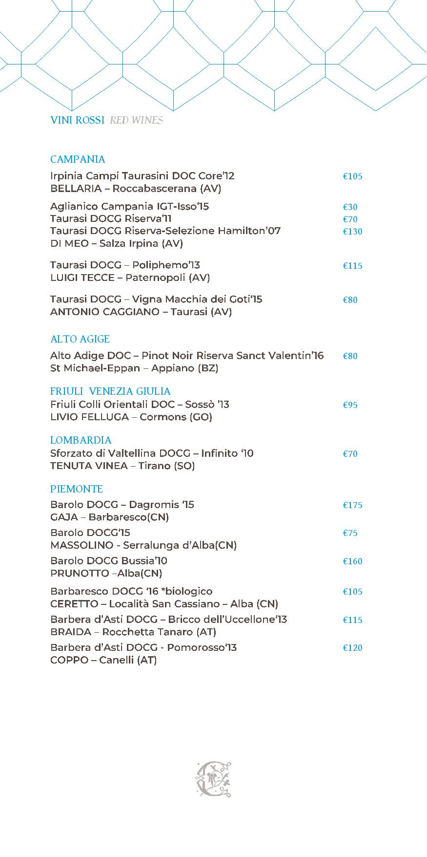 Dei Cappuccini wines menu luglio 2020 1 page 007 - REVIEW - NH Collection Grand Hotel Convento di Amalfi [COVID-era]
