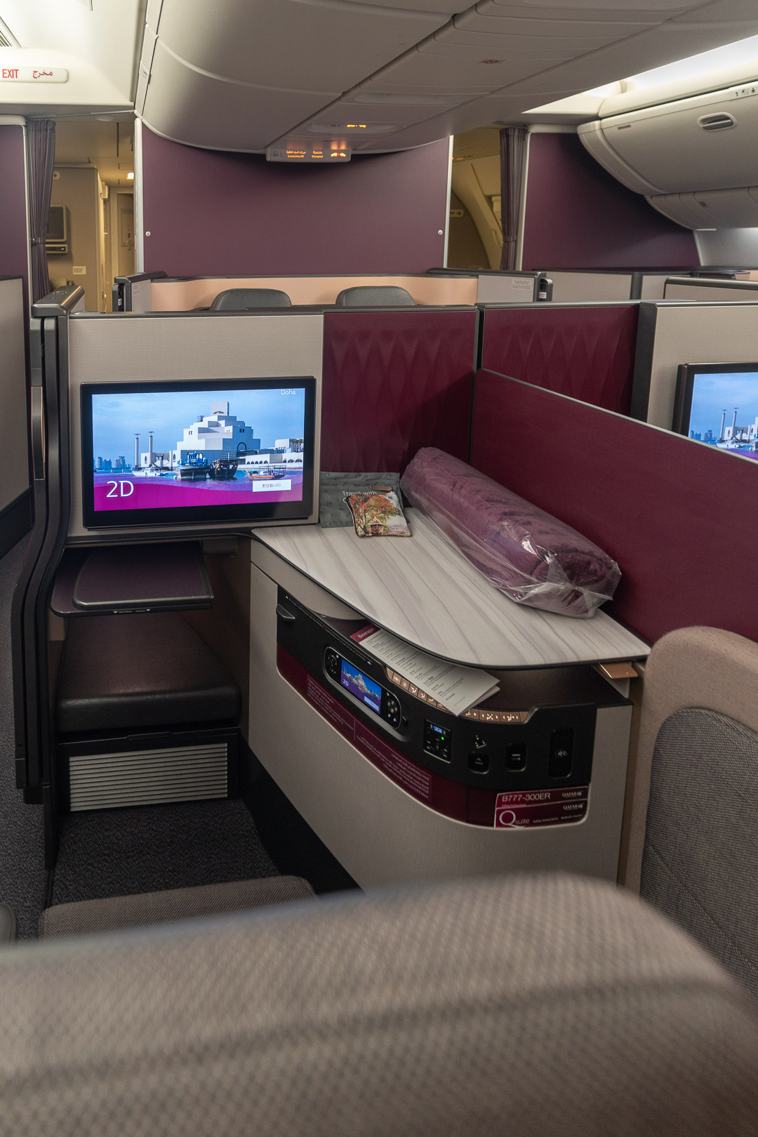 q suites covid 3 - REVIEW - Qatar Airways : Q Suites - B777/A350 - Malé (MLE) to London (LHR) - [COVID-era]