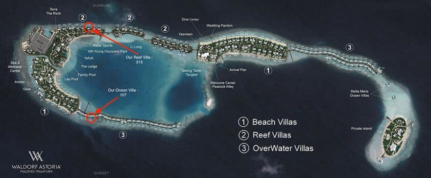 waldorf maldives map 1 880x365 - REVIEW - Waldorf Astoria Maldives Ithaafushi