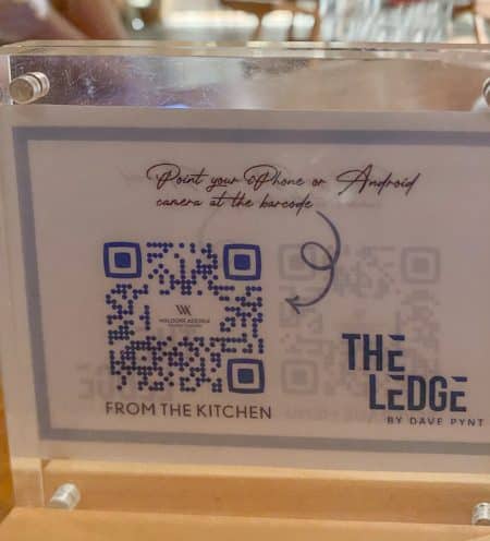 waldorf the ledge menu qr 1 450x496 - REVIEW - Waldorf Astoria Maldives Ithaafushi