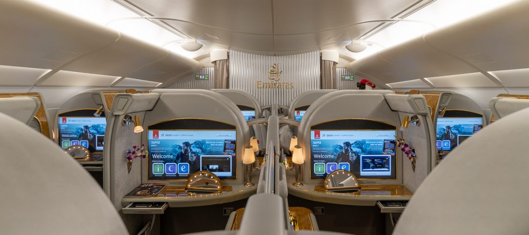 Emirates A380 First Class cabin