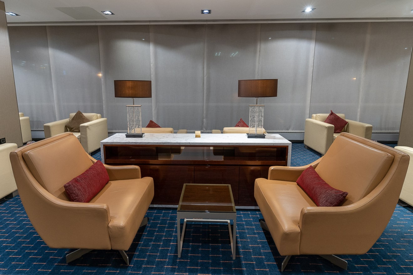 Emirates Gatwick Lounge seating