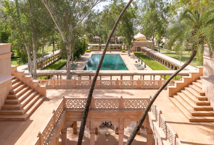 amanbagh aerial 1 880x597 - First Class flight and luxury hotel reviews