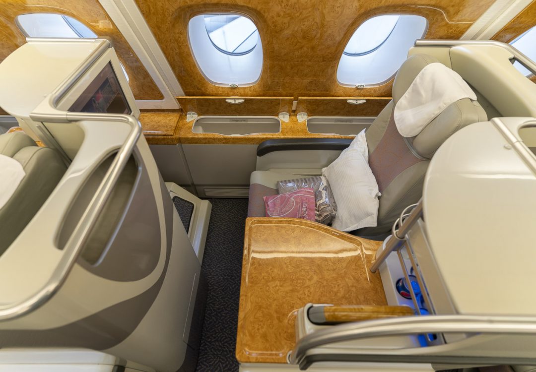 Emirates A380 Business Class - Seat 11K a 'true window' seat