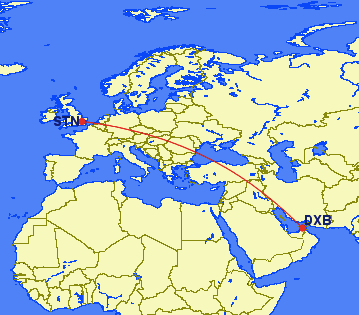 dxb stn map - REVIEW - Emirates : Gamechanger First Class - B777 - Dubai (DXB) to London (STN)