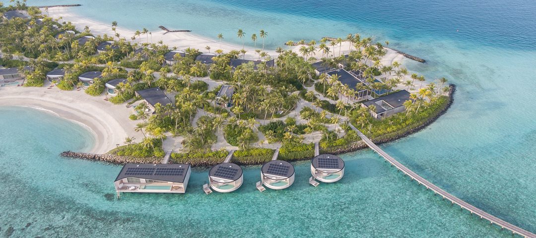 Ritz Carlton Maldives - our villa 212 was the middle of the three circular water villas in this image