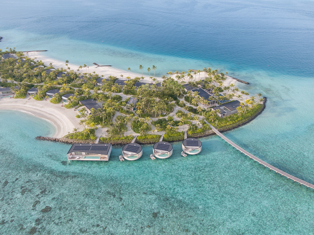 Ritz Carlton Maldives - our villa 212 was the middle of the three circular water villas in this image