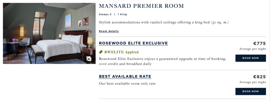 vienna room e1673090612885 880x334 - Booking hotels with Rosewood Elite benefits