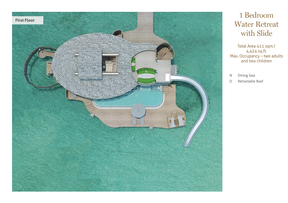 Soneva Jani - Water retreat ground floor plan